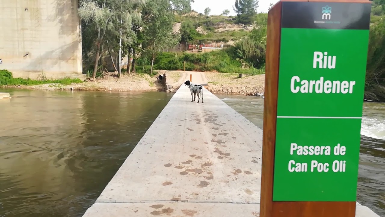 Pasarela de Can Poc Oli por el río Cardener