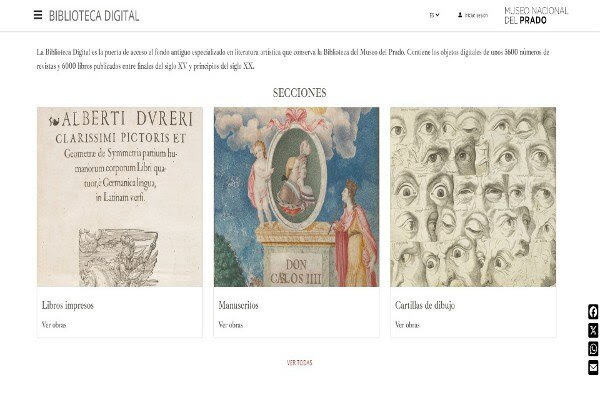 Biblioteca digital del Museo Nacional del Prado: Página oficial.