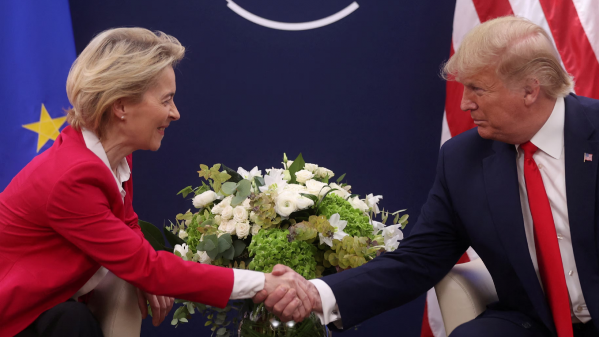 Ursula von der Leyen y Donald Trump