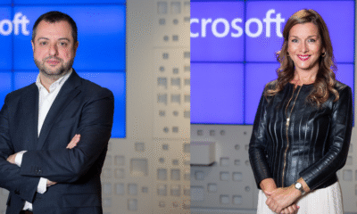 David Hernández, nuevo director de Grandes Empresas, y de Silvia Hernández como directora de Clientes Estratégicos y Globales de Microsoft España.