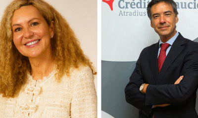 Marta Nodal directora de Marketing en Europa y a David Ruiz director de España de Crédito y Caución