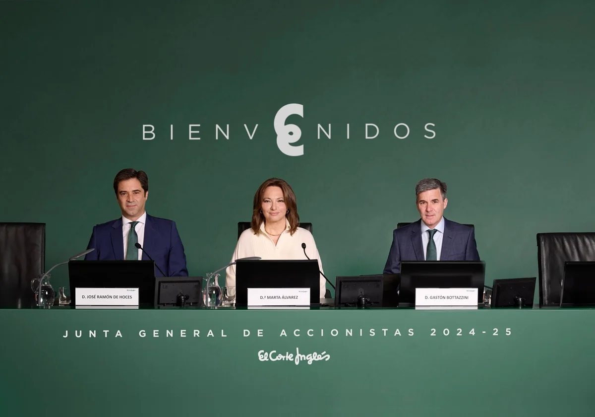 Marta Álvarez, presidenta de El Corte Inglés, en la Junta