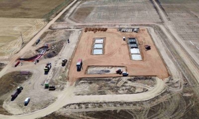 Obras de Lantania para la construcción de la subestación eléctrica Tordesillas T2, en Valladolid.
